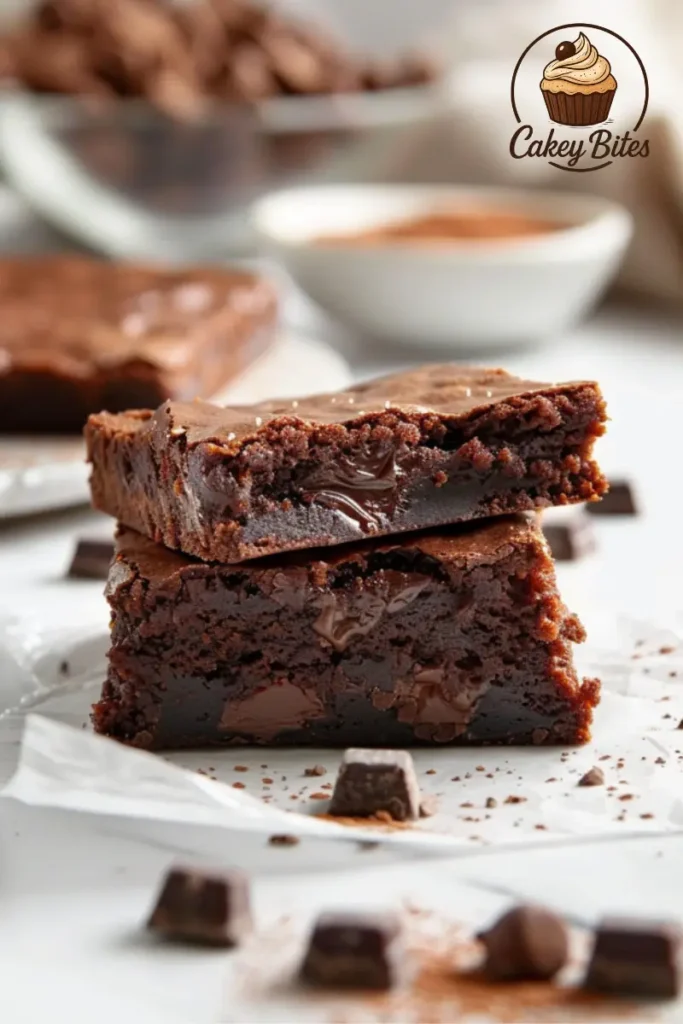 Fudgy brownie slice lifted to show dense interior—ideal chocolate base for a brownie lover’s peanut butter pizza. A slice of fudgy brownie being lifted to reveal its dense, moist interior—perfect as the rich chocolate base for a brownie lover's peanut butter pizza.