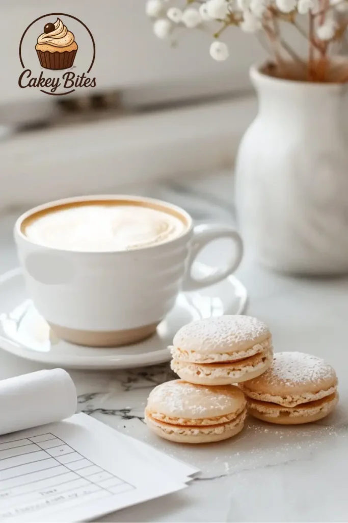 A cozy coffee moment beside dessert bites and a note—inviting you to connect on the Contact CakeyBites page. Cup of coffee next to stacked dessert bites and a handwritten note—inviting users to connect on the Contact CakeyBites page.