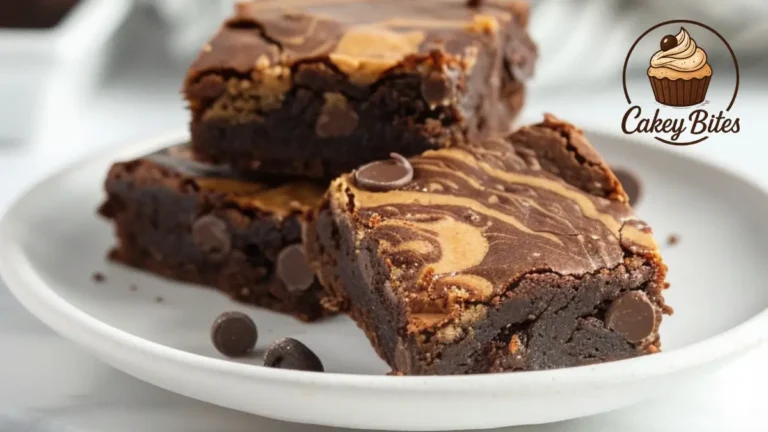 Cleanly sliced chocolate peanut butter brownies arranged on a surface, showcasing their rich, fudgy texture and swirled peanut butter layers.