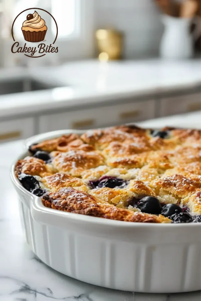 Baking tips for blueberry pineapple dump cake to achieve a golden crust, balanced sweetness, and the perfect moist texture. Freshly baked blueberry pineapple dump cake with a golden-brown crust, featuring juicy blueberries and pineapple filling.
