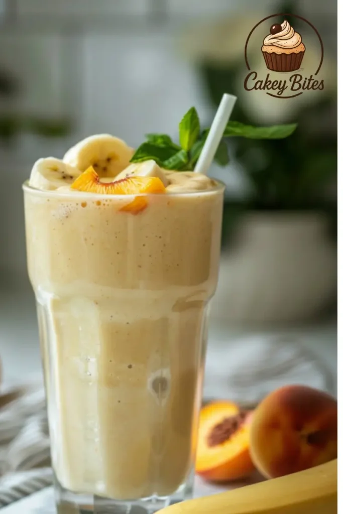 Try this kid-approved vanilla protein powder peach shake with banana—fun to drink and full of healthy goodness. A kid-friendly vanilla protein powder peach shake served in a fun glass, made with banana and peach, perfect for nutritious vanilla protein powder peach shake recipes children will enjoy.