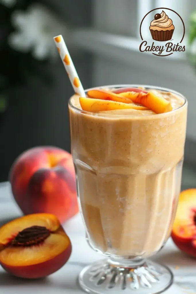 Enjoy this nutty peach vanilla protein shake—made with peanut butter and frozen peaches for a rich, satisfying protein drink. Hearty peach vanilla protein shake made with vanilla protein powder, frozen peaches, and peanut butter—ideal for nutty variations of vanilla protein powder peach shake recipes.