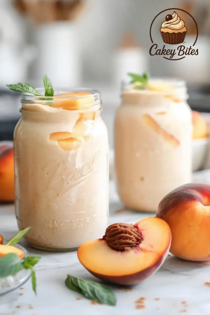 Make these overnight peach vanilla protein shake jars with oats and peaches for a creamy, prep-ahead version of your favorite shake. Creamy overnight peach vanilla protein shake jars made with vanilla protein powder, oats, and peaches—ideal for meal-prep-friendly vanilla protein powder peach shake recipes.